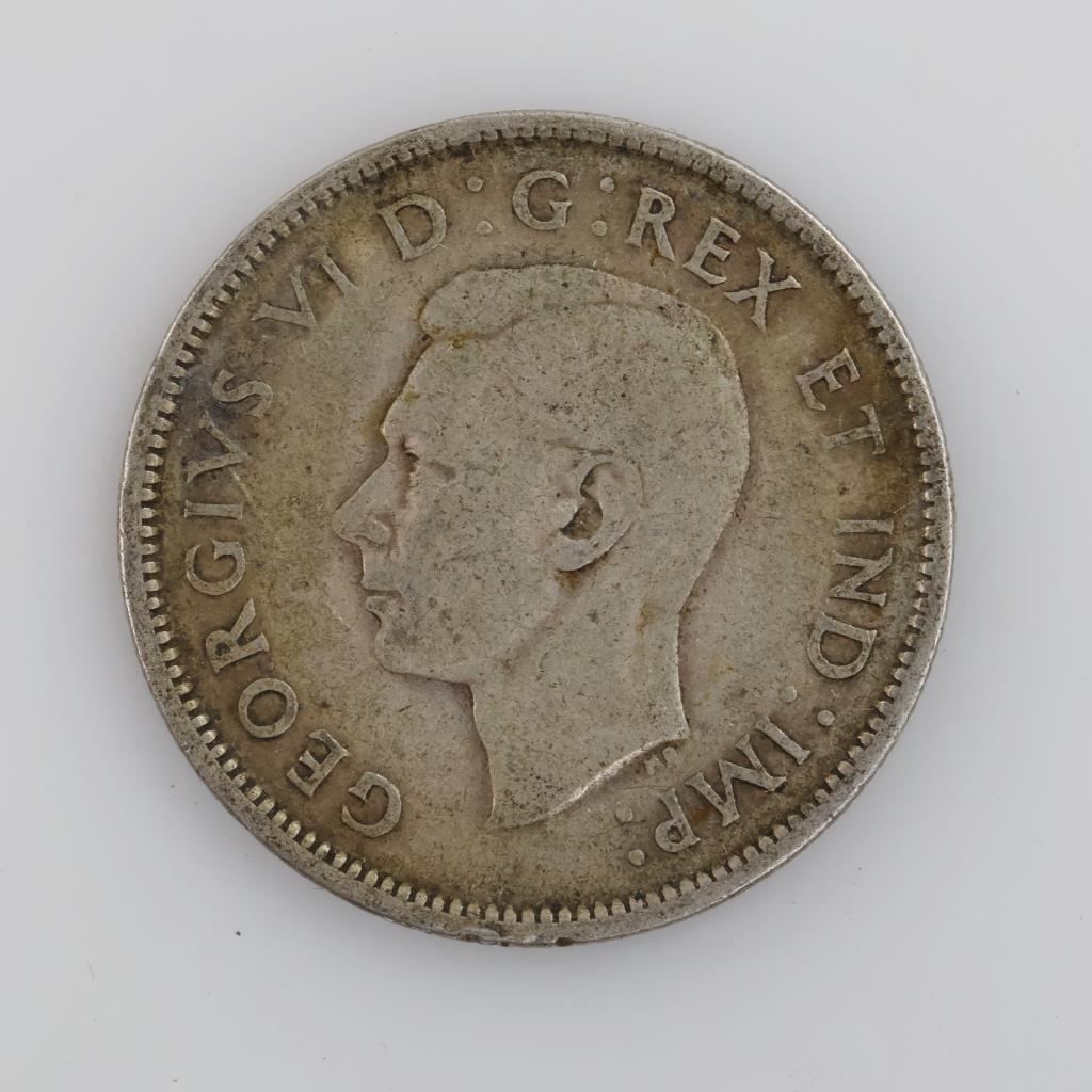 1942 Canadian Silver 25 Cents