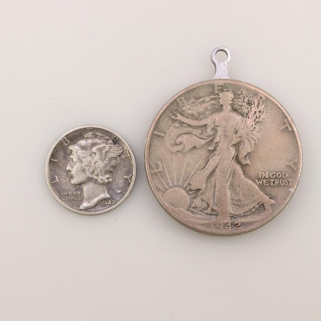 1942 US Silver Coins, 2 Items | Property Room
