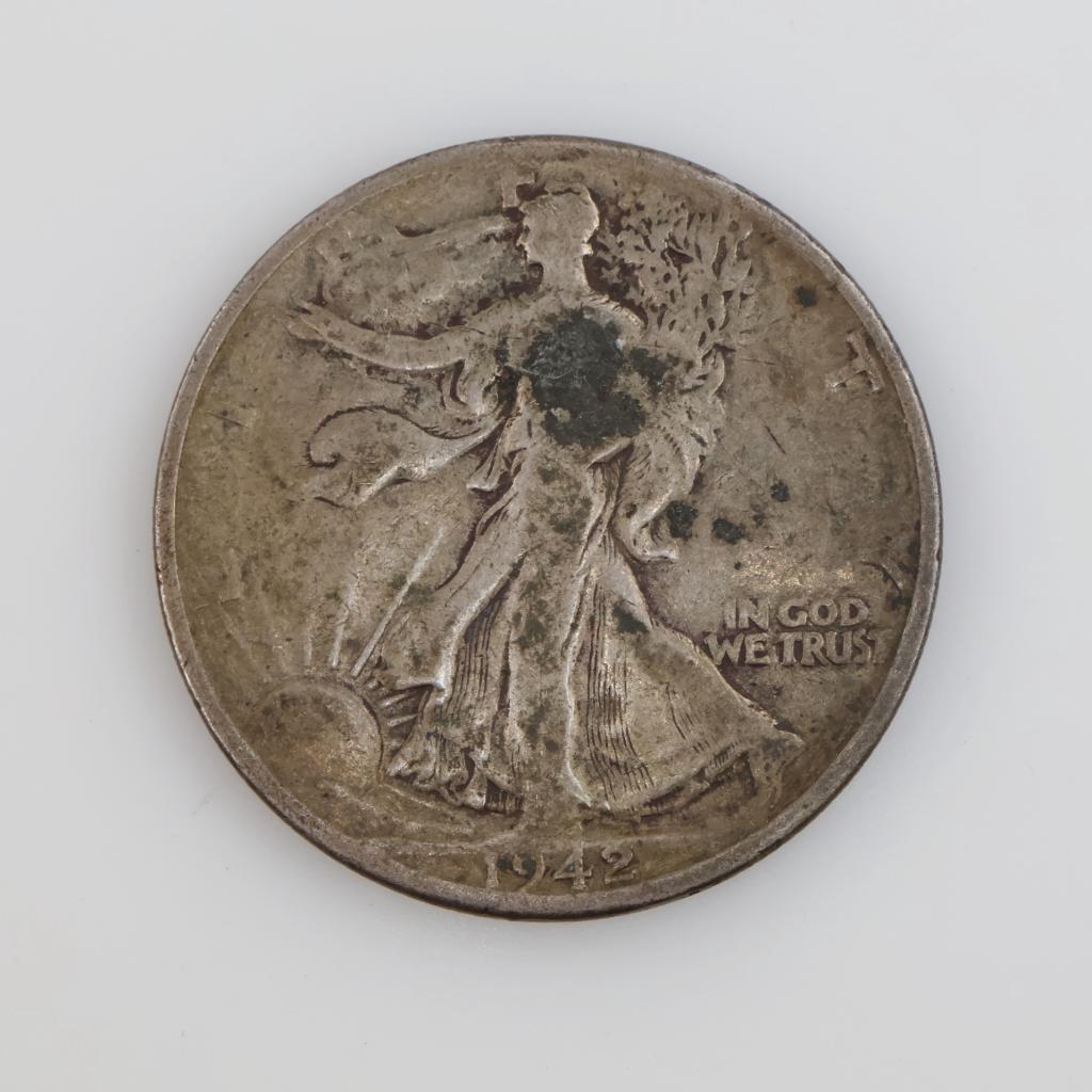 1942 Walking Liberty Silver Half Dollar