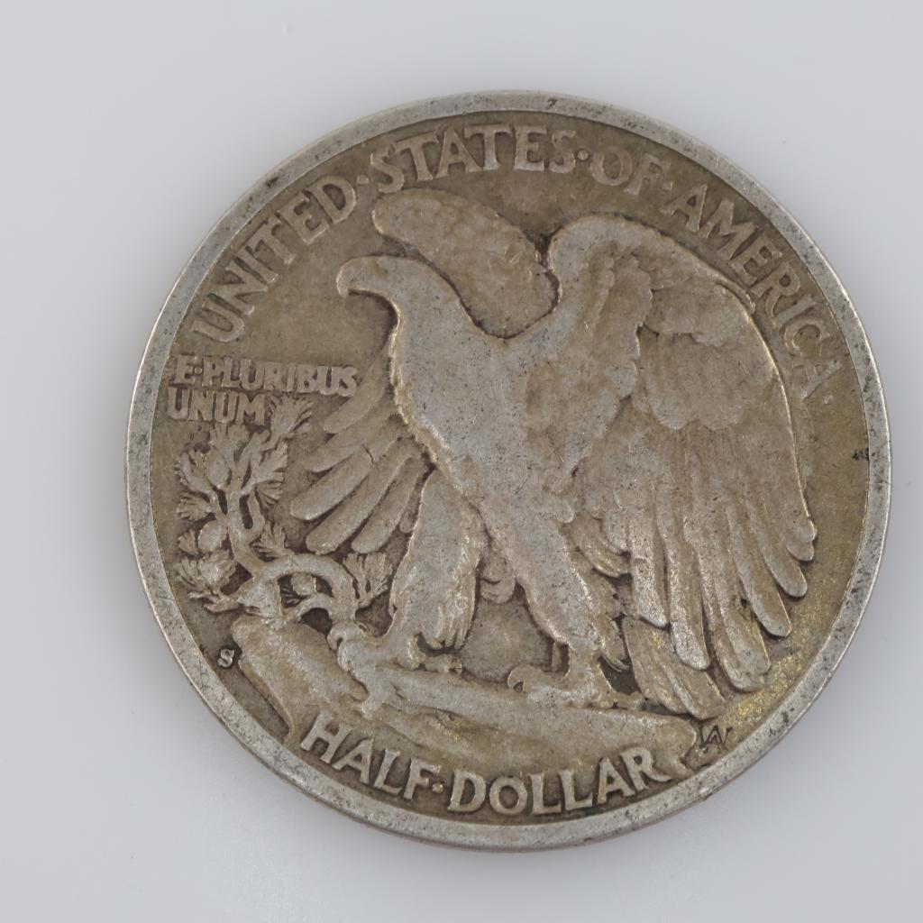 1944-S US Walking Liberty Silver Half Dollar