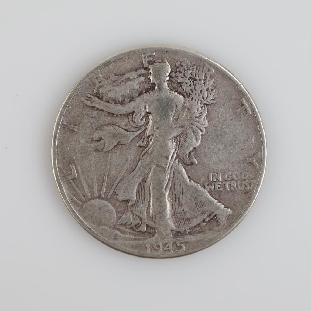 1945 Walking Liberty Silver Half Dollar