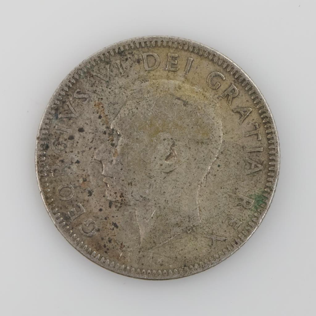 1948 Canadian Silver 25 Cents