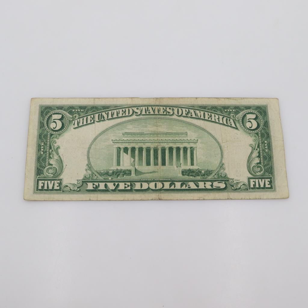1950-B Federal Reserve Note 5 Dollar | Property Room