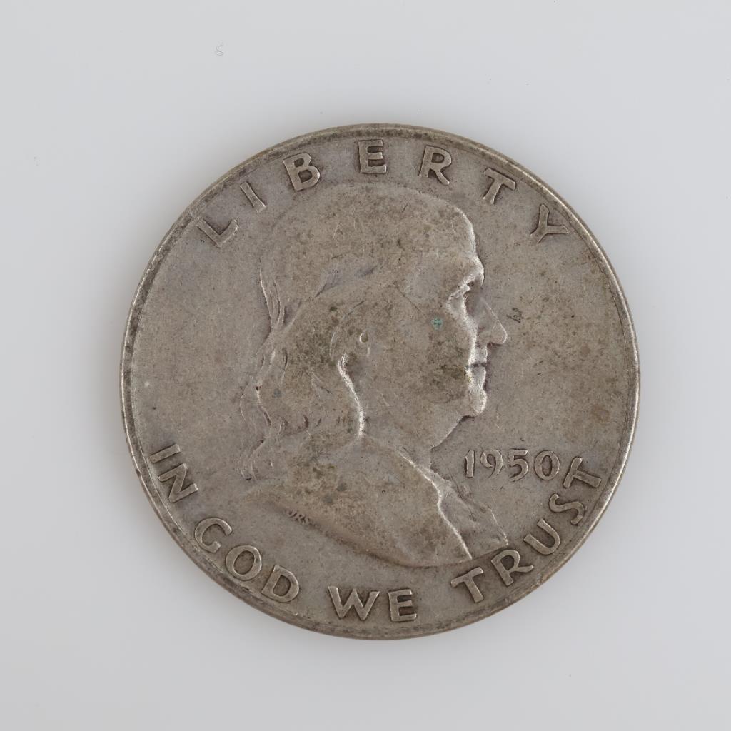 1950-D Franklin Silver Half Dollar