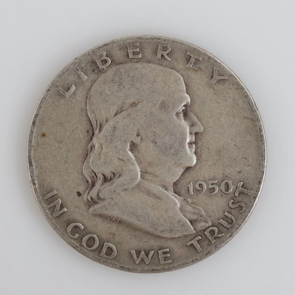 1950-D Franklin Silver Half Dollar