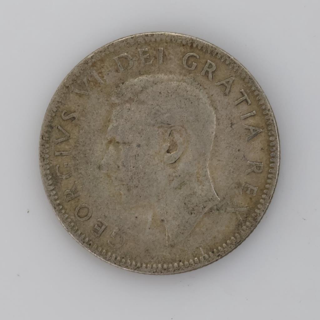 1951 Canadian Silver 25 Cents