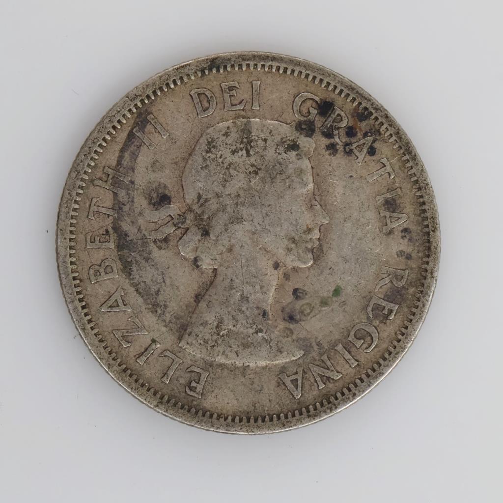 1953 Canadian Silver 25 Cents
