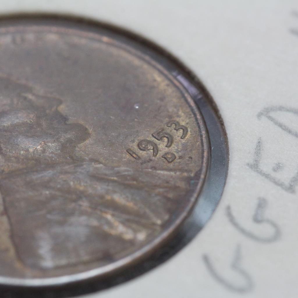 1953D Mint Error Wheat Penny Property Room