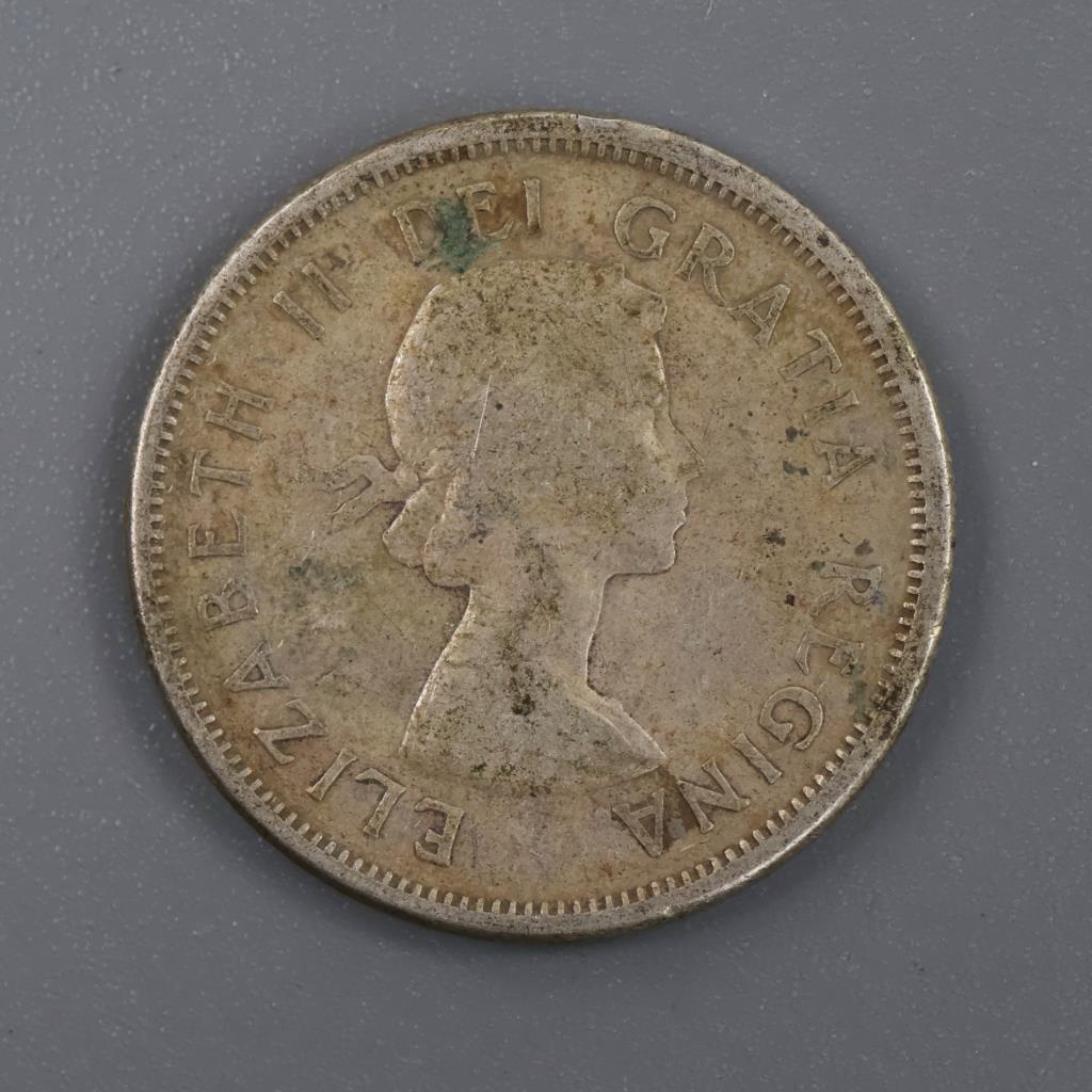 1957 Canadian Silver 25 Cents