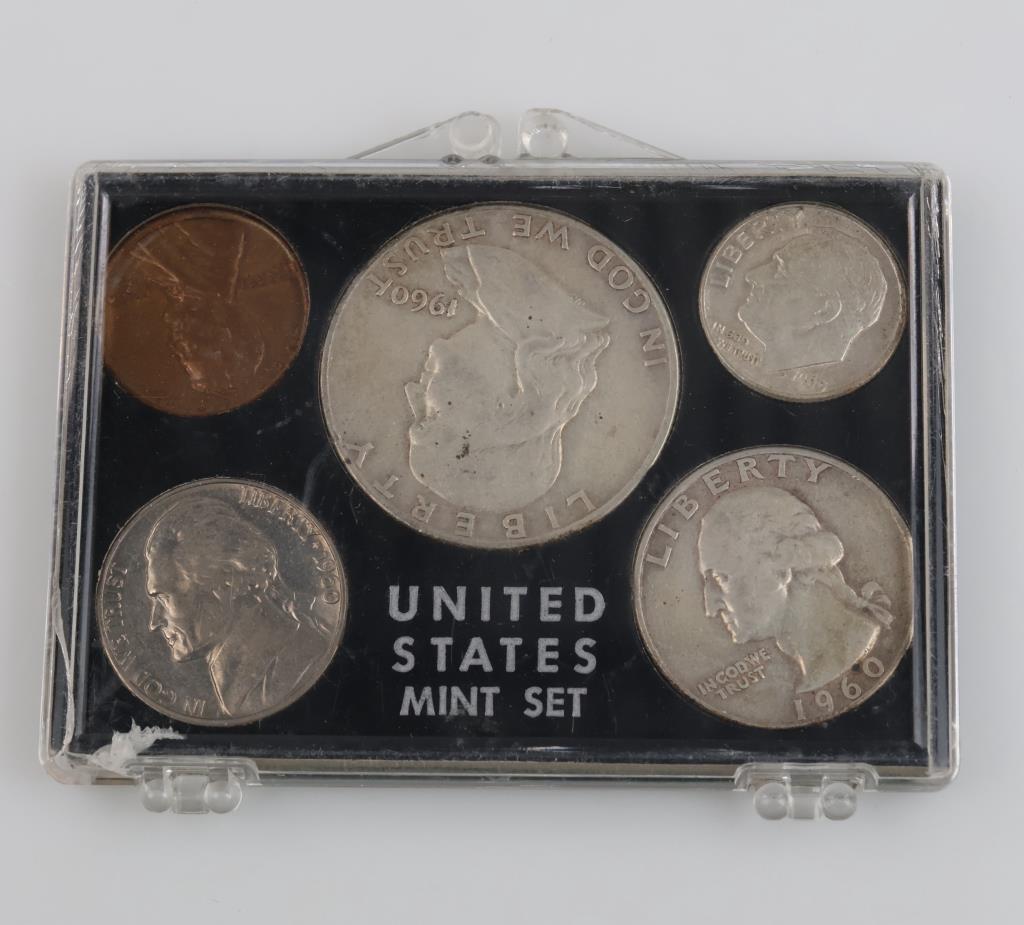 1960 US Mint Set, 5 Coins, Silver Included
