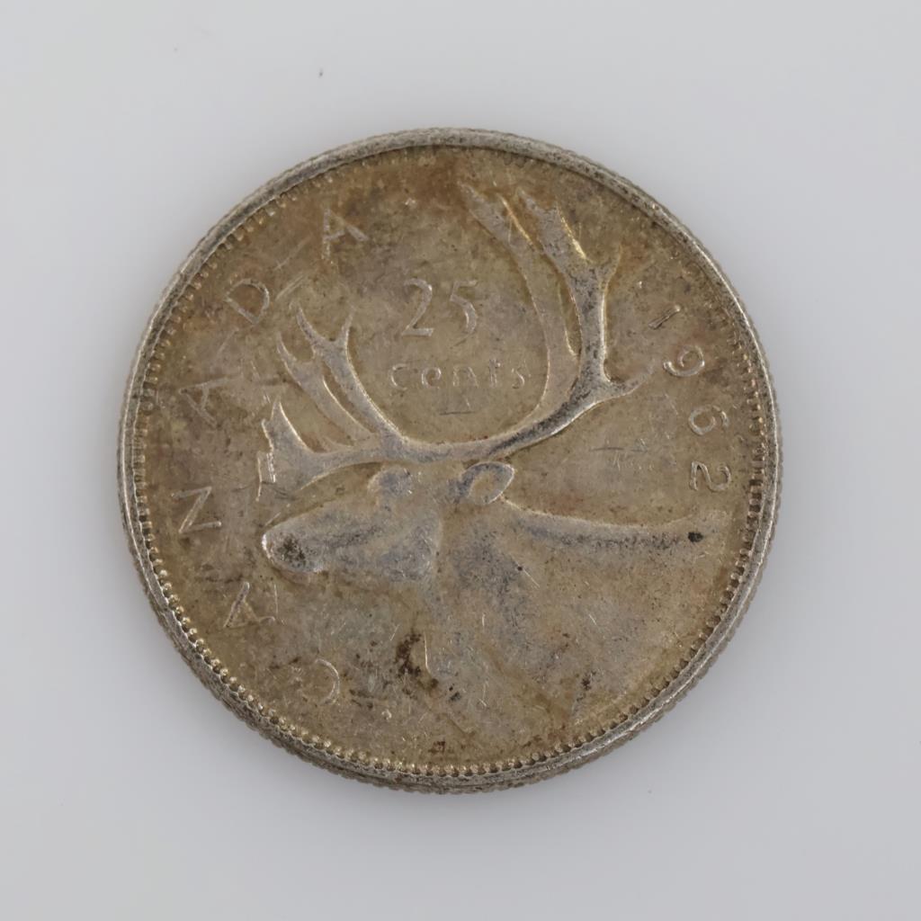 1962 Canadian Silver 25 Cents