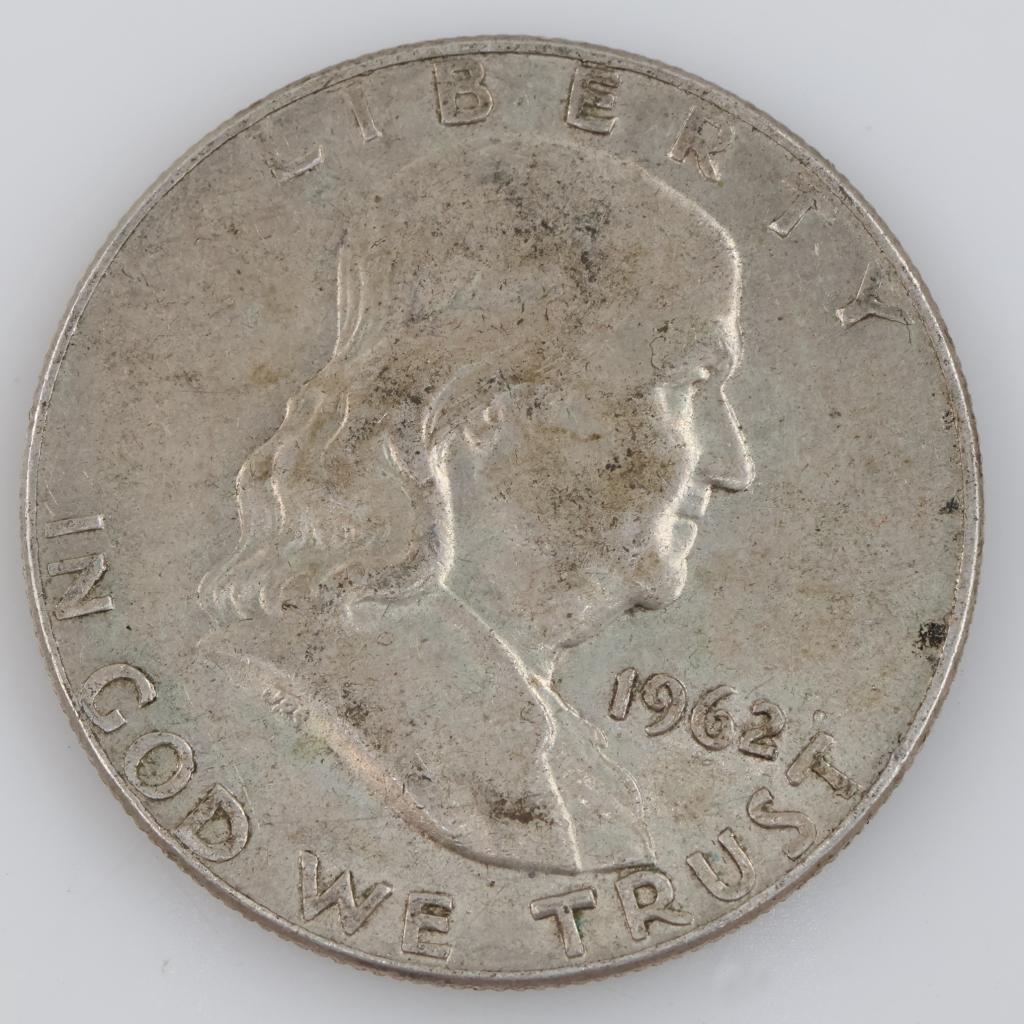 1962-D US Franklin Silver Half Dollar
