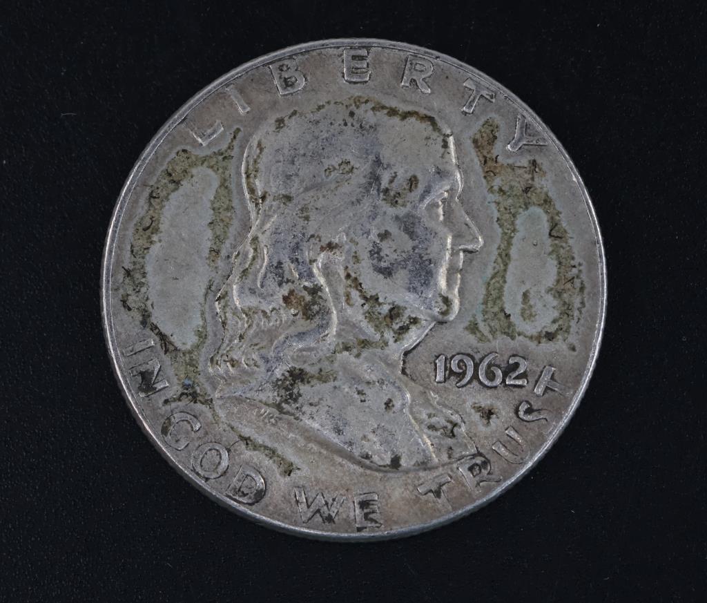 1962-D US Franklin Silver Half Dollar