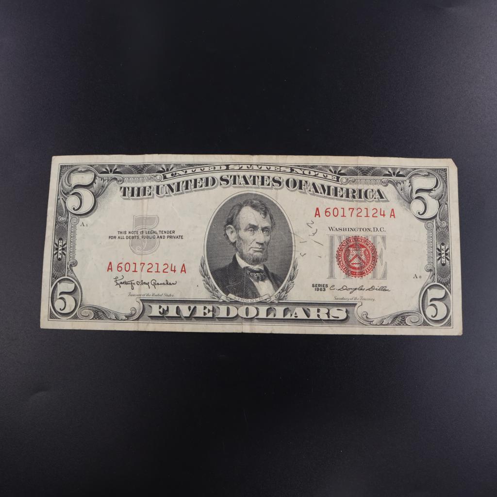 1963 US Note Five Dollars Red Seal