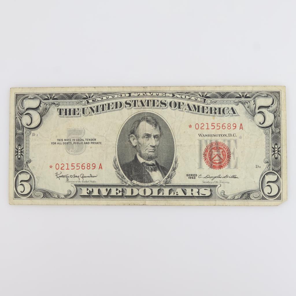 1963 US Star Note 5 Dollars