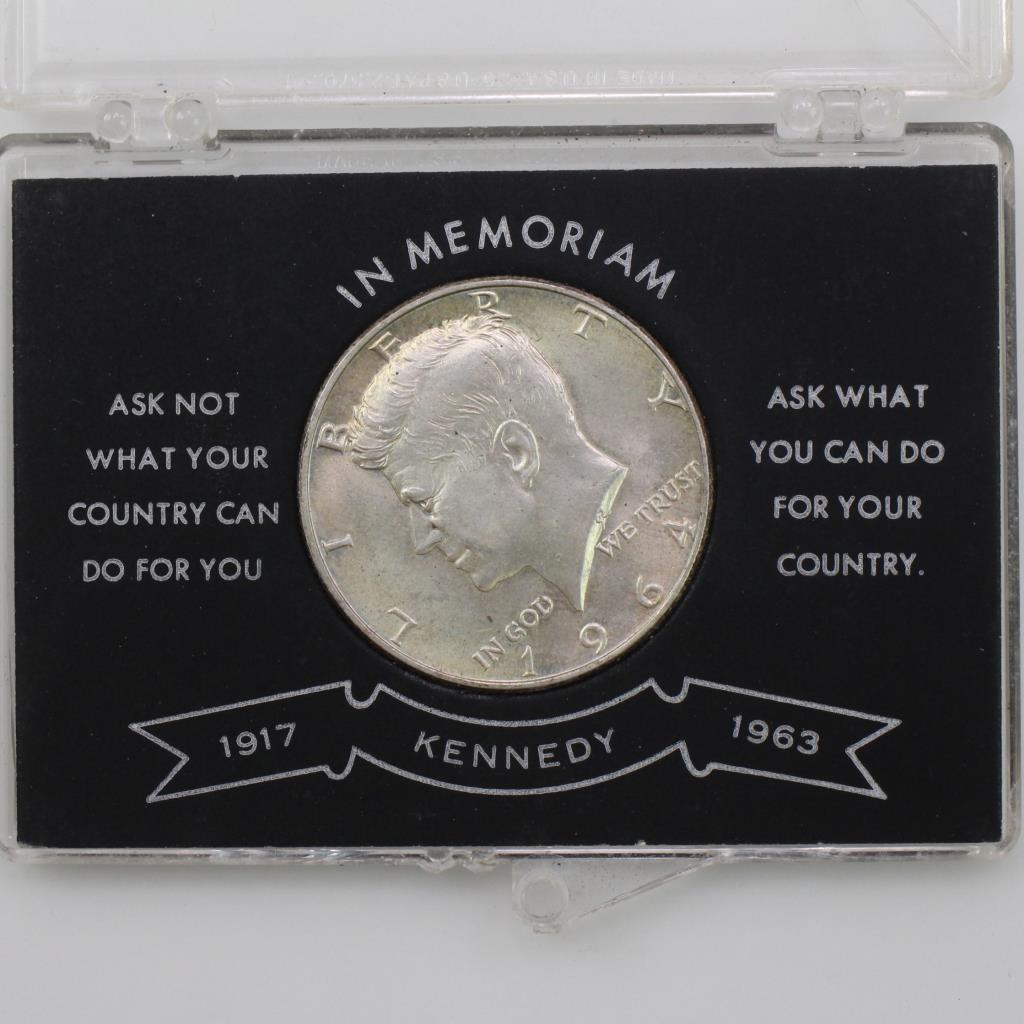 1964 Silver "In Memoriam Of Kennedy" Half Dollar Coin Property Room