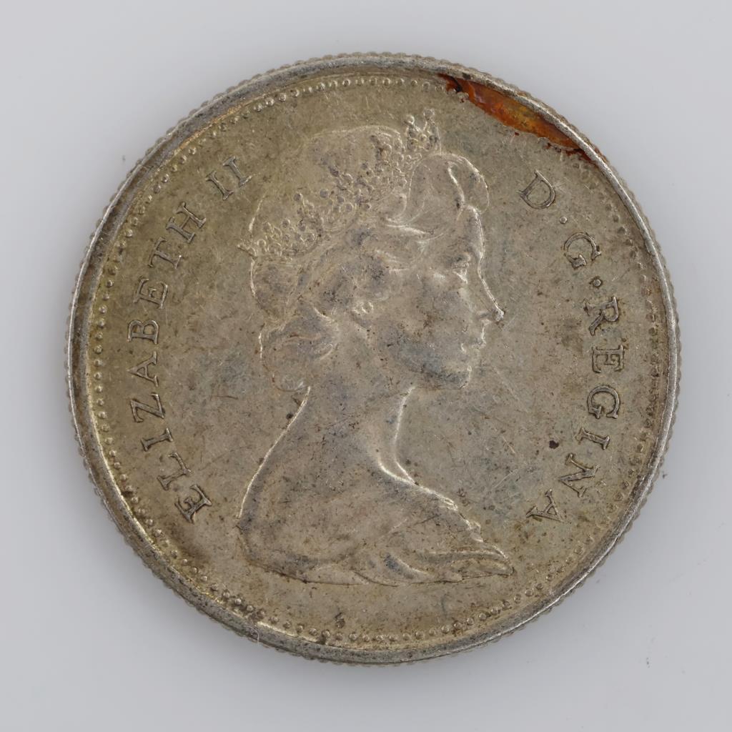 1965 Canadian Silver 25 Cents