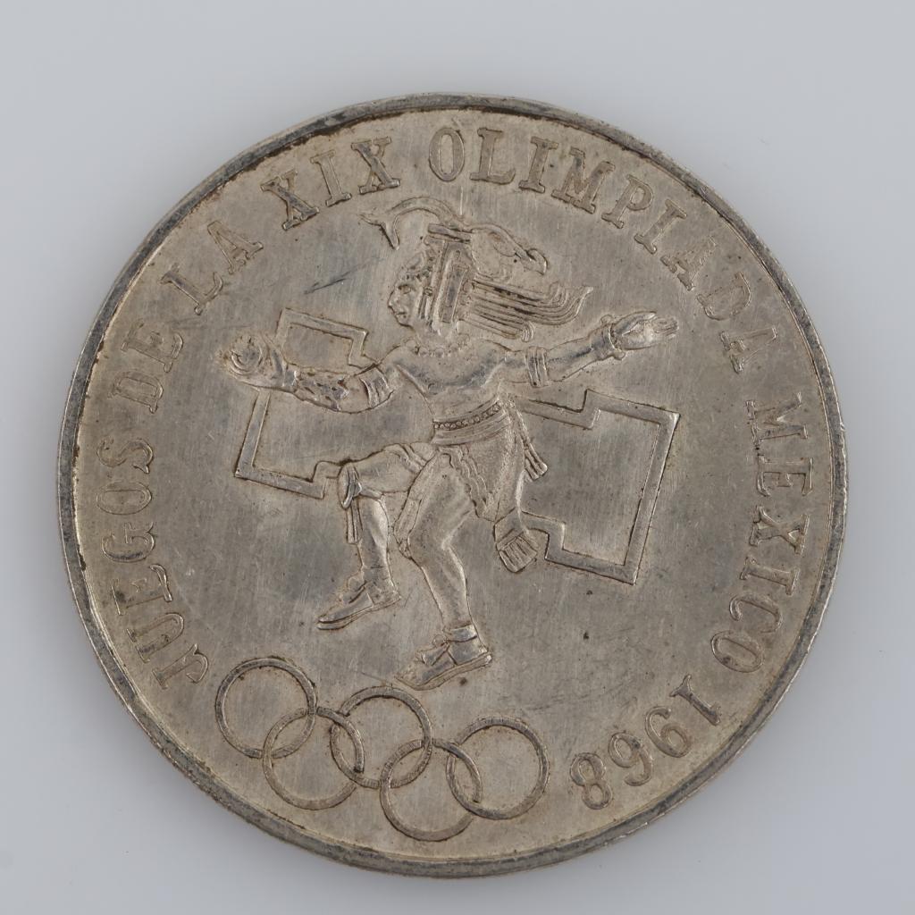 1968 Mexico Silver XIX Olympic Games 25 Pesos