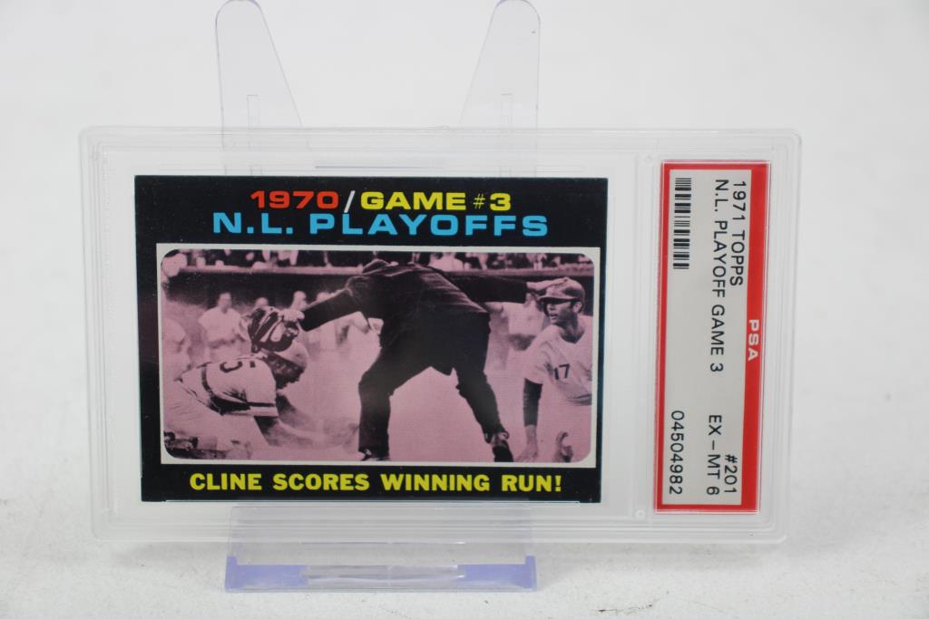 1971 Topps NL Playoff Game 3 #201 PSA 6