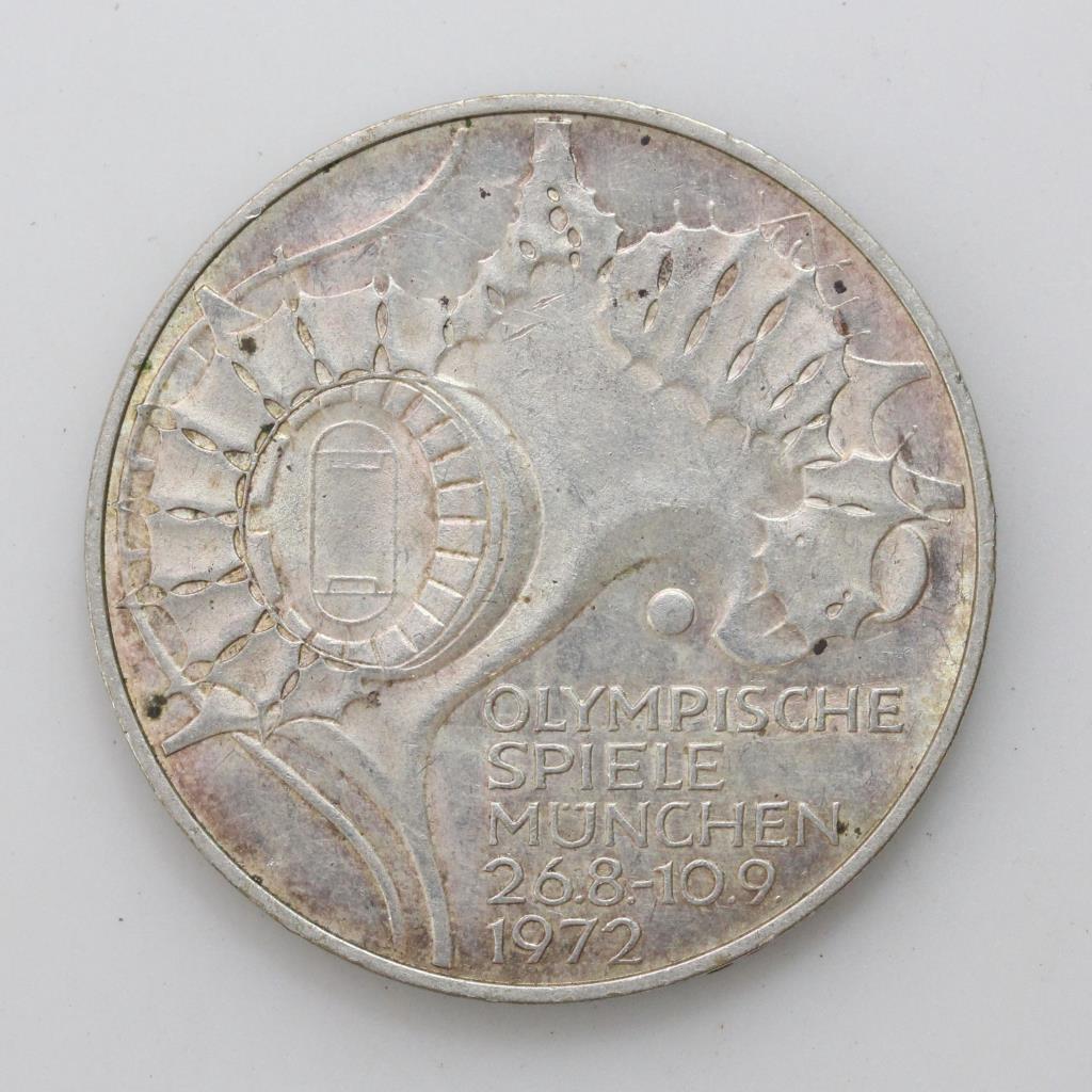 10 Deutsche Mark Münze Olympische Spiele 1972 Wert 1972 German 10 Deutsche Mark Olympic Silver Coin | Property Room