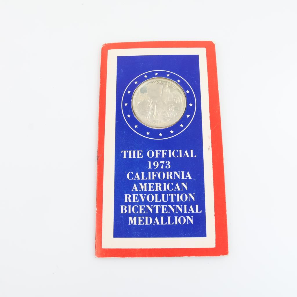 1973 California American Revolution Bicentennial Silver Medallion