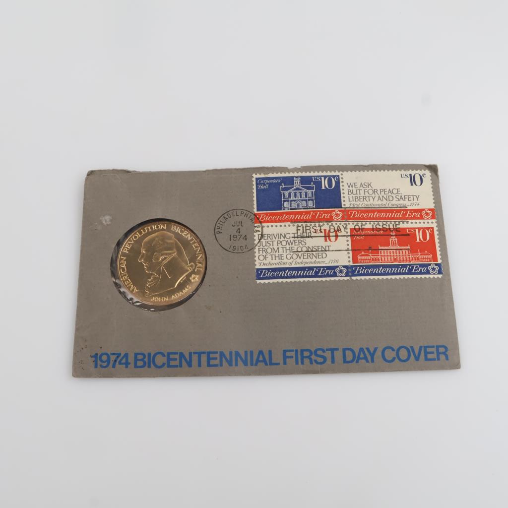 1974 Bicentennial First Day Cover With US Stamps