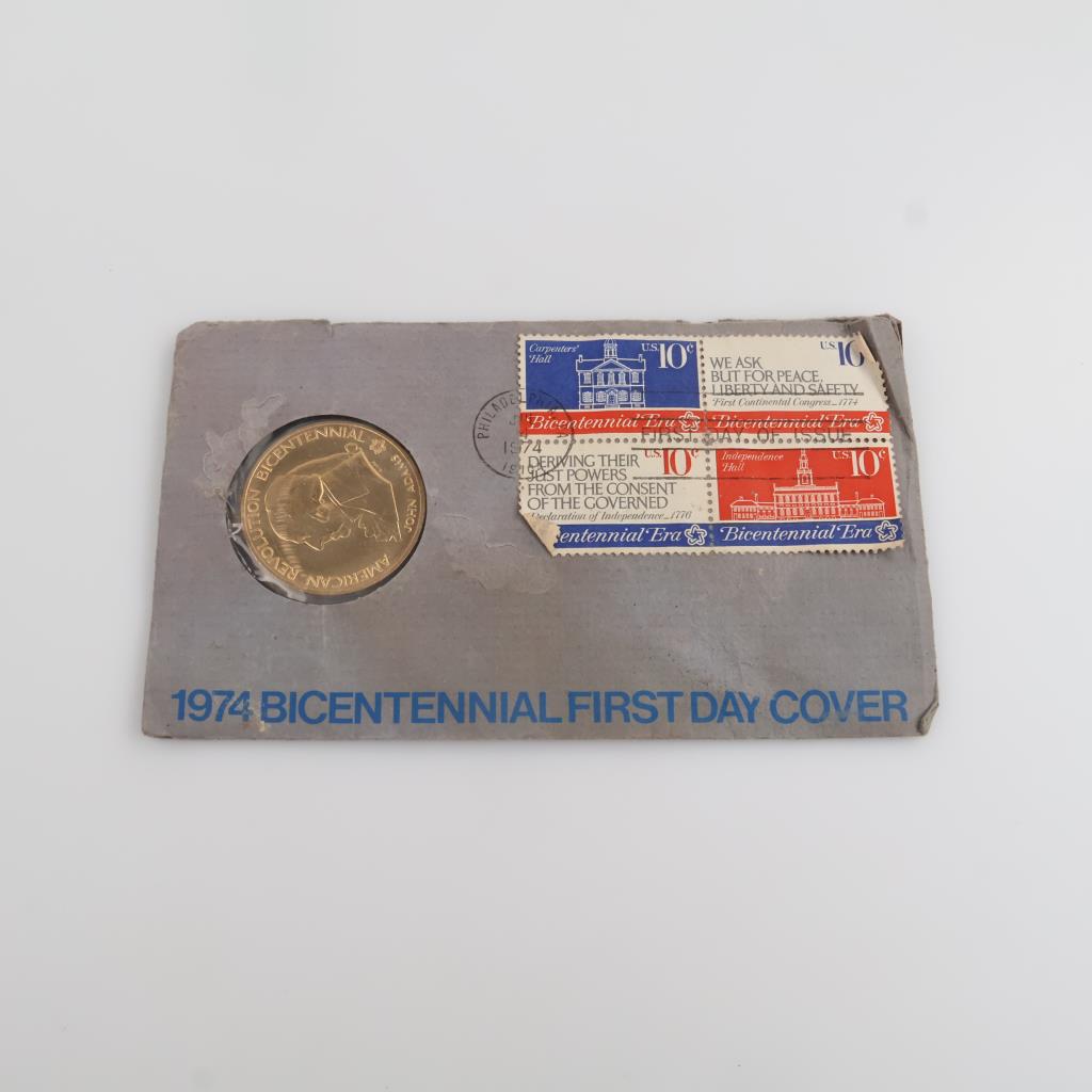 1974 Bicentennial First Day Cover With US Stamps