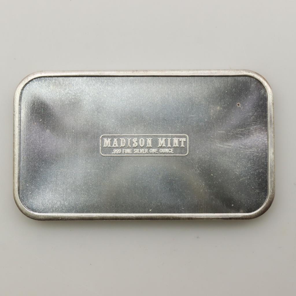 1976 Madison Mint Fine Silver 1 Oz. Bar | Property Room