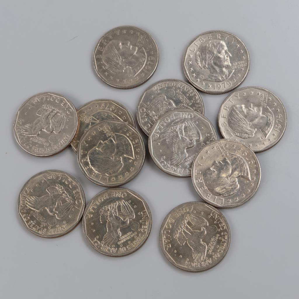 1979-P US Susan B. Anthony Dollar, 12 Pieces