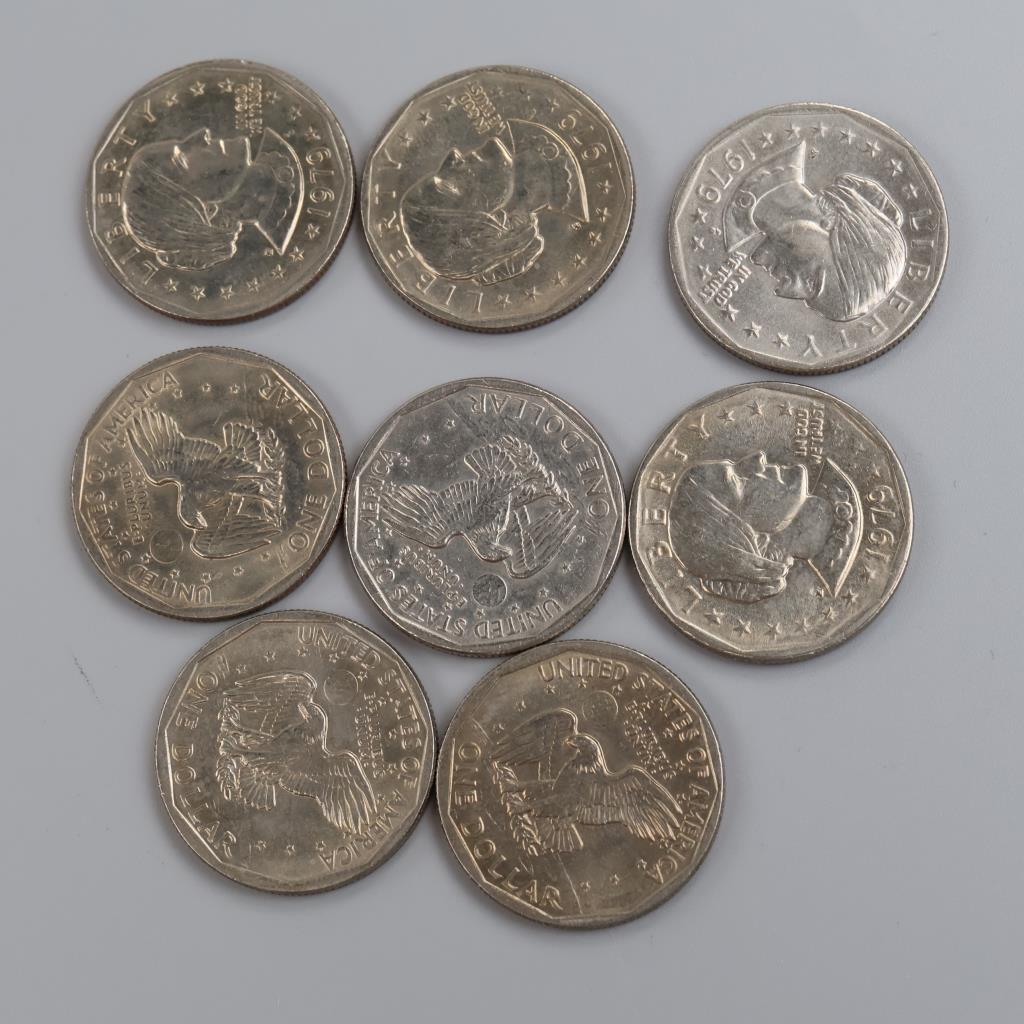 1979-P US Susan B. Anthony Dollar, 8 Pieces