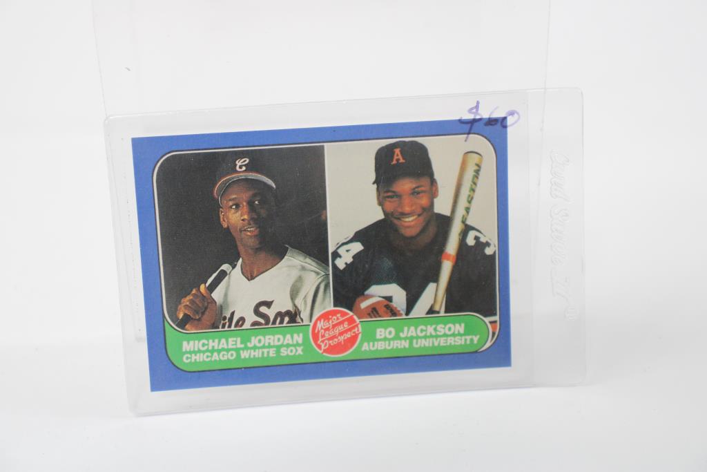 19831985 Major League Prospect Michael Jordan And Bo Jackson Baseball Card Property Room