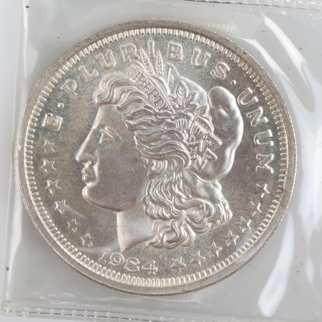 1984 Fine Silver Trade Unit 1 Troy Oz Round