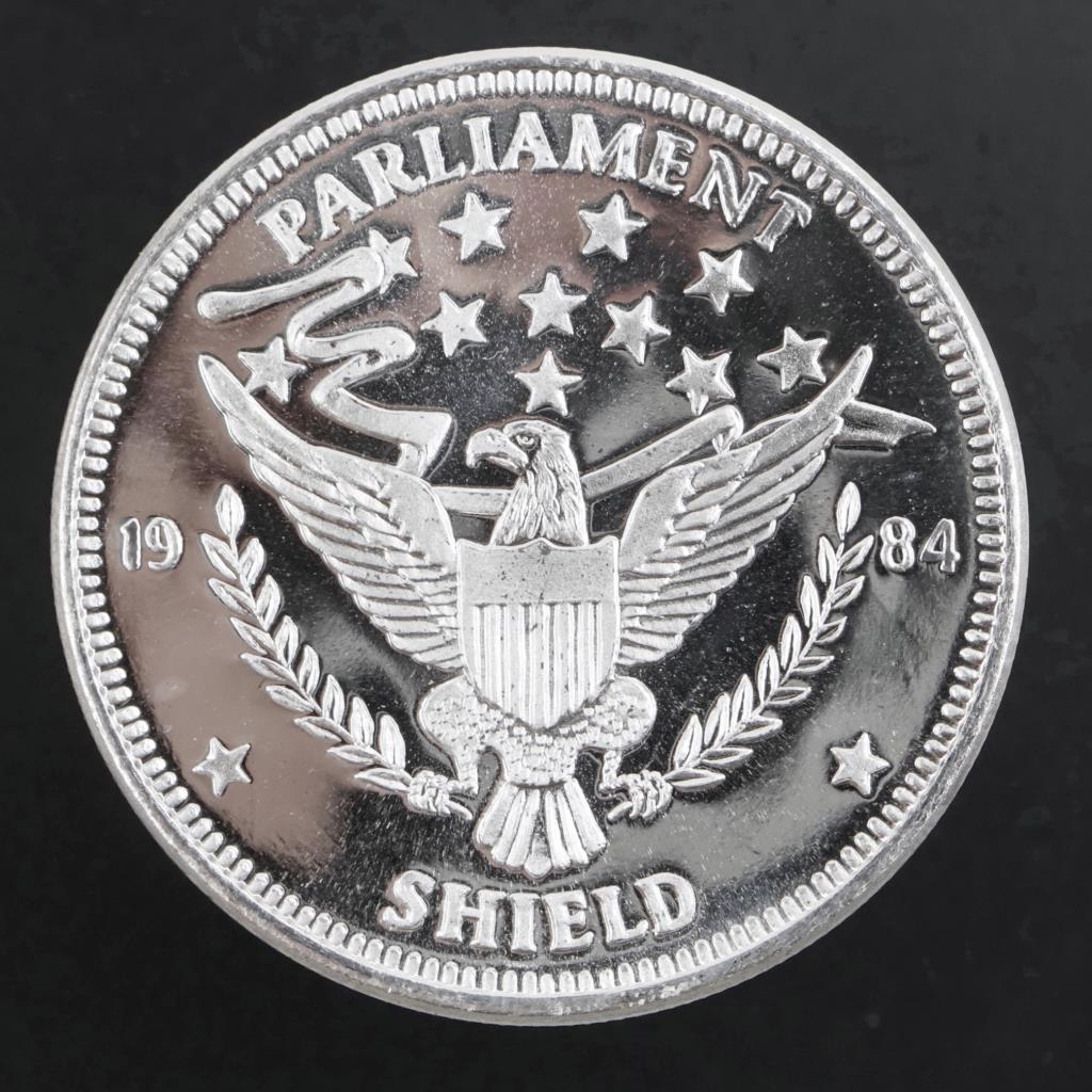 1984 Parliament Sheild Fine Silver 1 Troy Oz Round