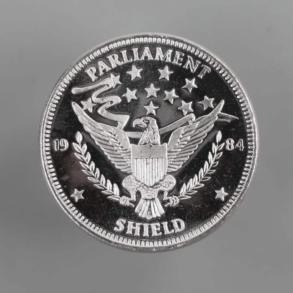 1984 Parliament Sheild Fine Silver 1 Troy Oz Round