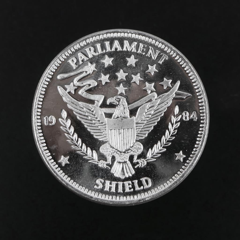 1984 Parliament Sheild Fine Silver 1 Troy Oz Round