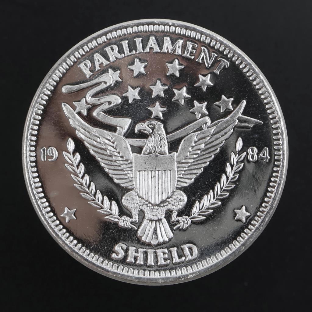 1984 Parliament Sheild Fine Silver 1 Troy Oz Round