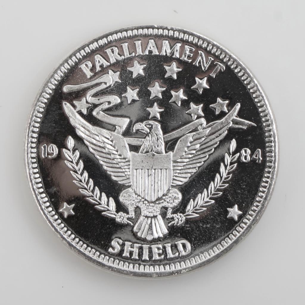 1984 Parliament Sheild Fine Silver 1 Troy Oz Round