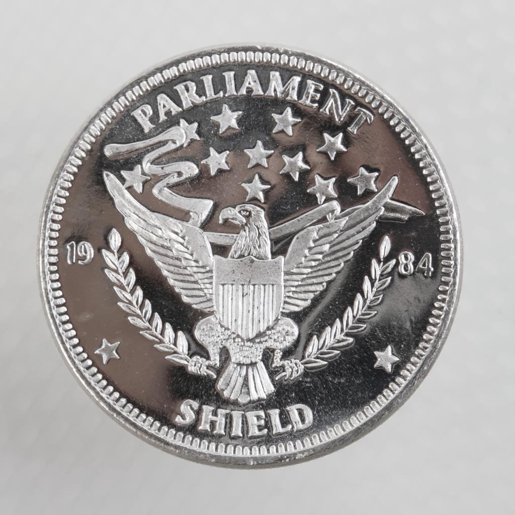 1984 Parliament Sheild Fine Silver 1 Troy Oz Round