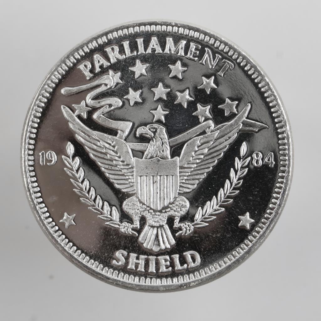 1984 Parliament Sheild Fine Silver 1 Troy Oz Round