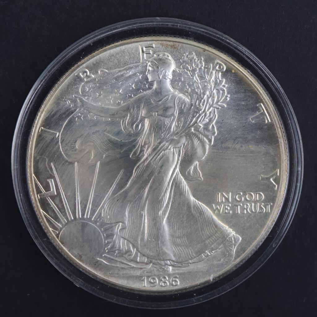 1986 American Eagle Fine Silver 1oz Dollar