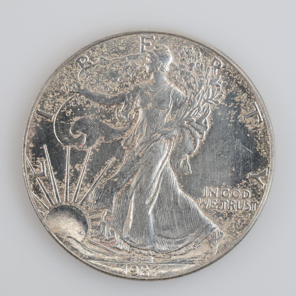 1987 American Eagle Fine Silver Dollar 1oz