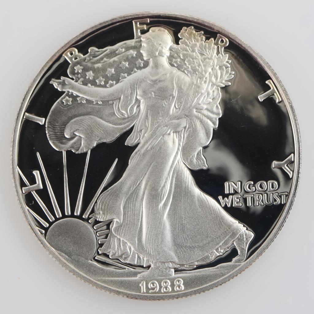 1988-S US American Eagle Fine Silver Dollar