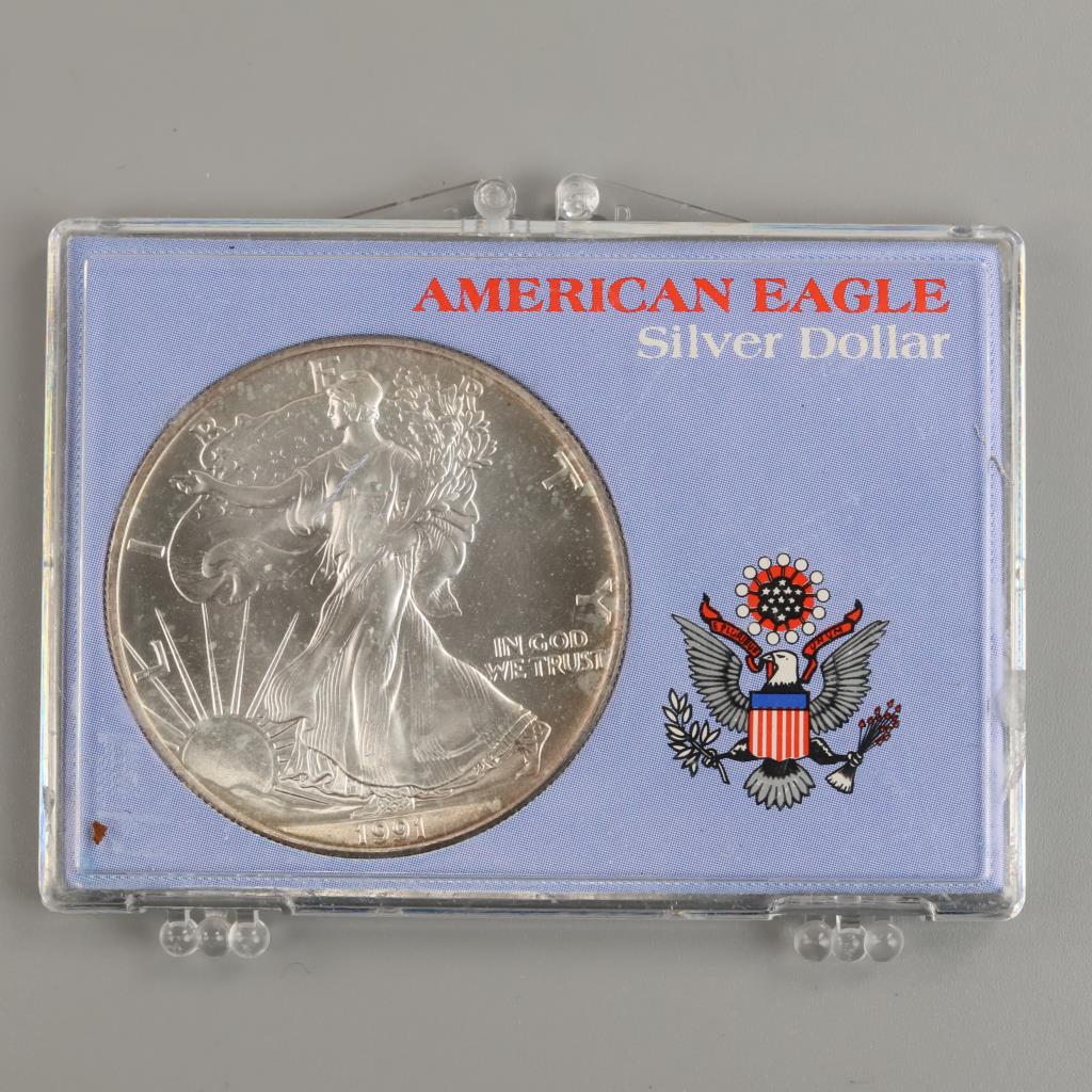 1991 American Eagle Fine Silver 1oz Dollar