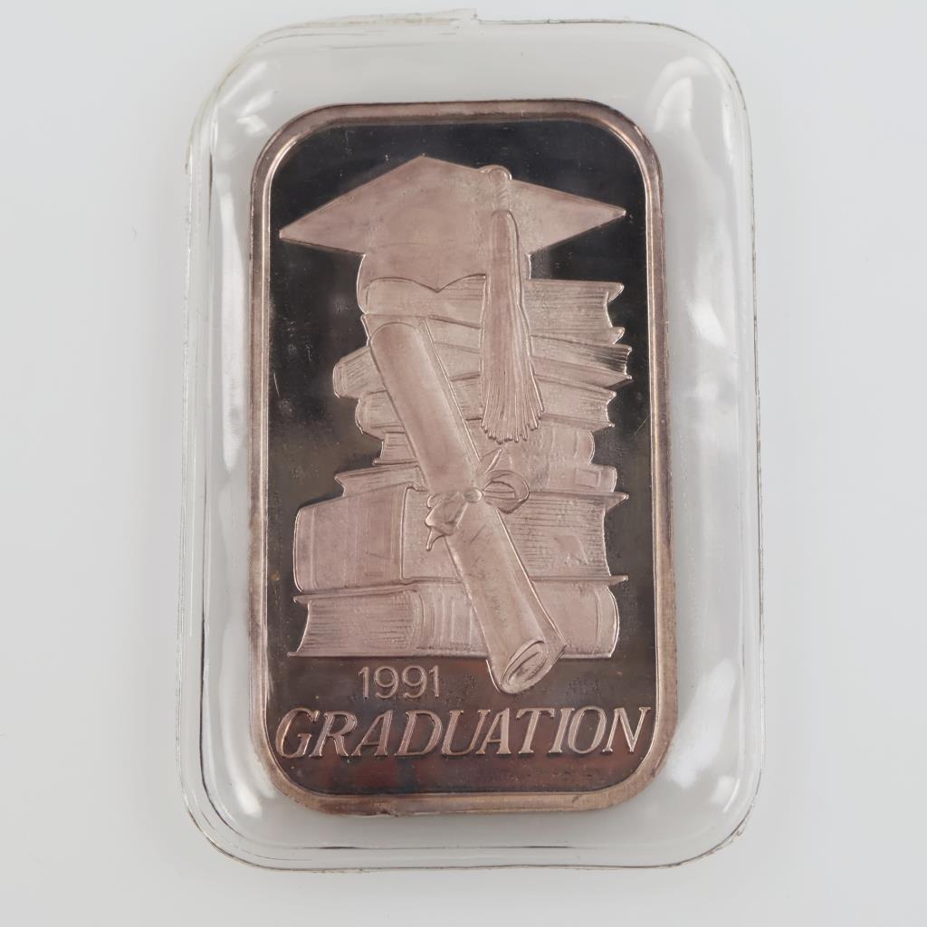 1991 Fine Silver Graduation 1oz Round