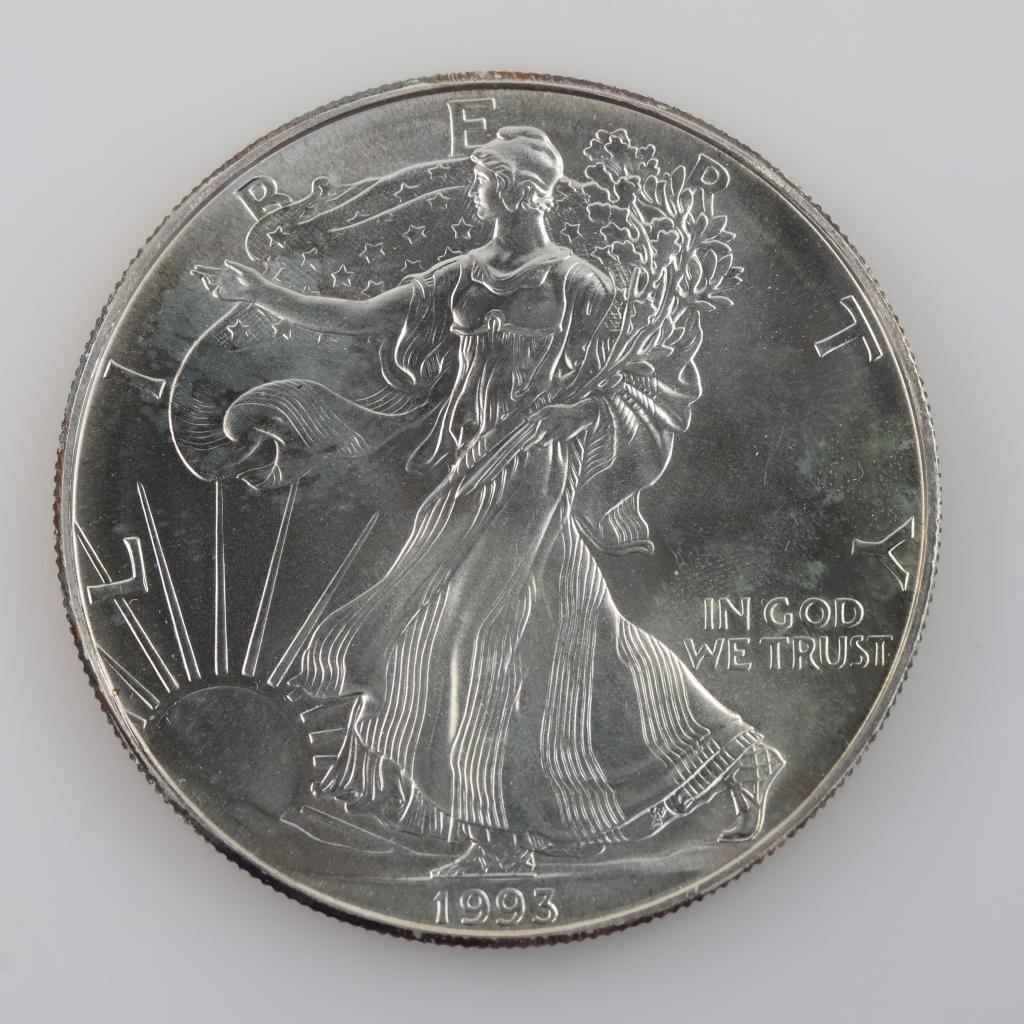 1993 US American Eagle Fine Silver Dollar 1oz