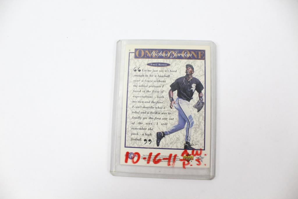 1995 Upper Deck Michael Jordan Baseball Card Property Room