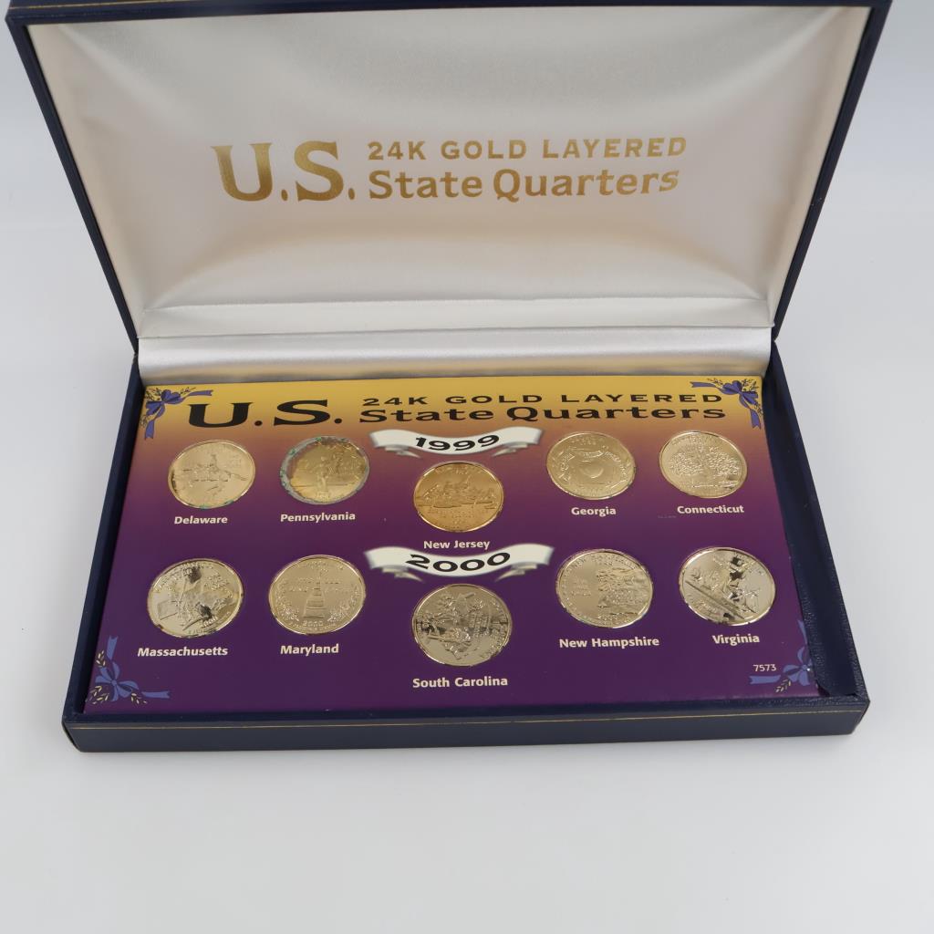1999 & 2000 First Ten Washington Statehood Quarter Collection W /COA