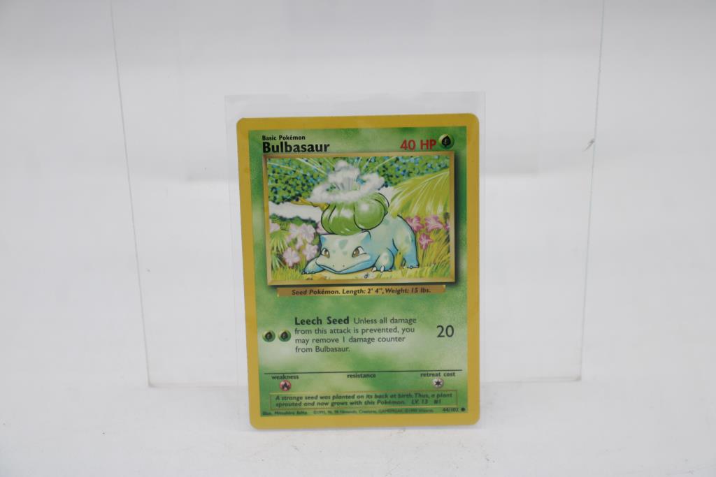Pokémon Card Bulbasaur 44/102 Base Set Unlimited Vintage WOTC - Foto 7