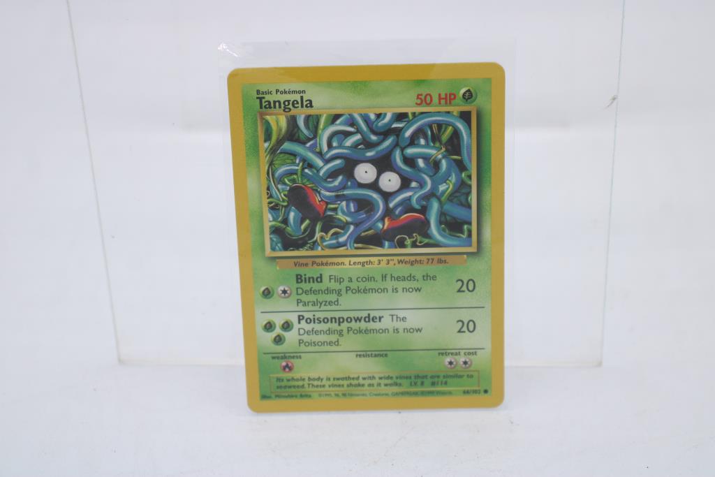 Pokemon Card Pokemon TCG Card: Tangela - Base Set 66/102 (Unlimited Edition, Common, Near Mint Condition) Tangela Pokemon Card Pokemon Card Pokemon TCG Card: Tangela - Base Set 66/102 (Unlimited Edition, Common, Near Mint Condition) Tangela Pokemon Card