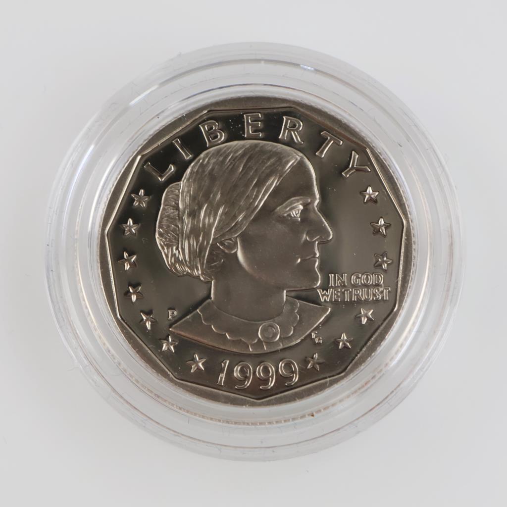 1999 Susan B. Anthony Proof Dollar W/ COA